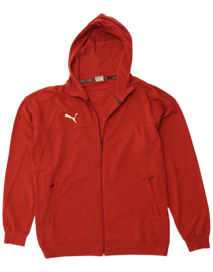 PUMA Sudadera con capucha y cremallera para hombre XL Rojo Algodón Deportes