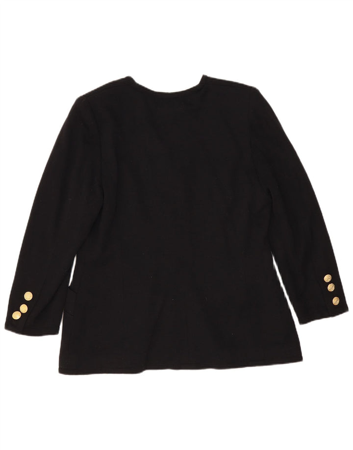 Luisa Spagnoli Chaqueta tipo blazer de 5 botones para mujer UK 40 Medium Black