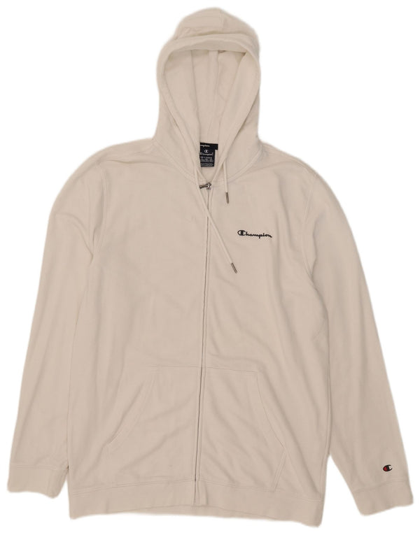 Champion Sudadera con capucha y cremallera para hombre 2XL Algodón blanco