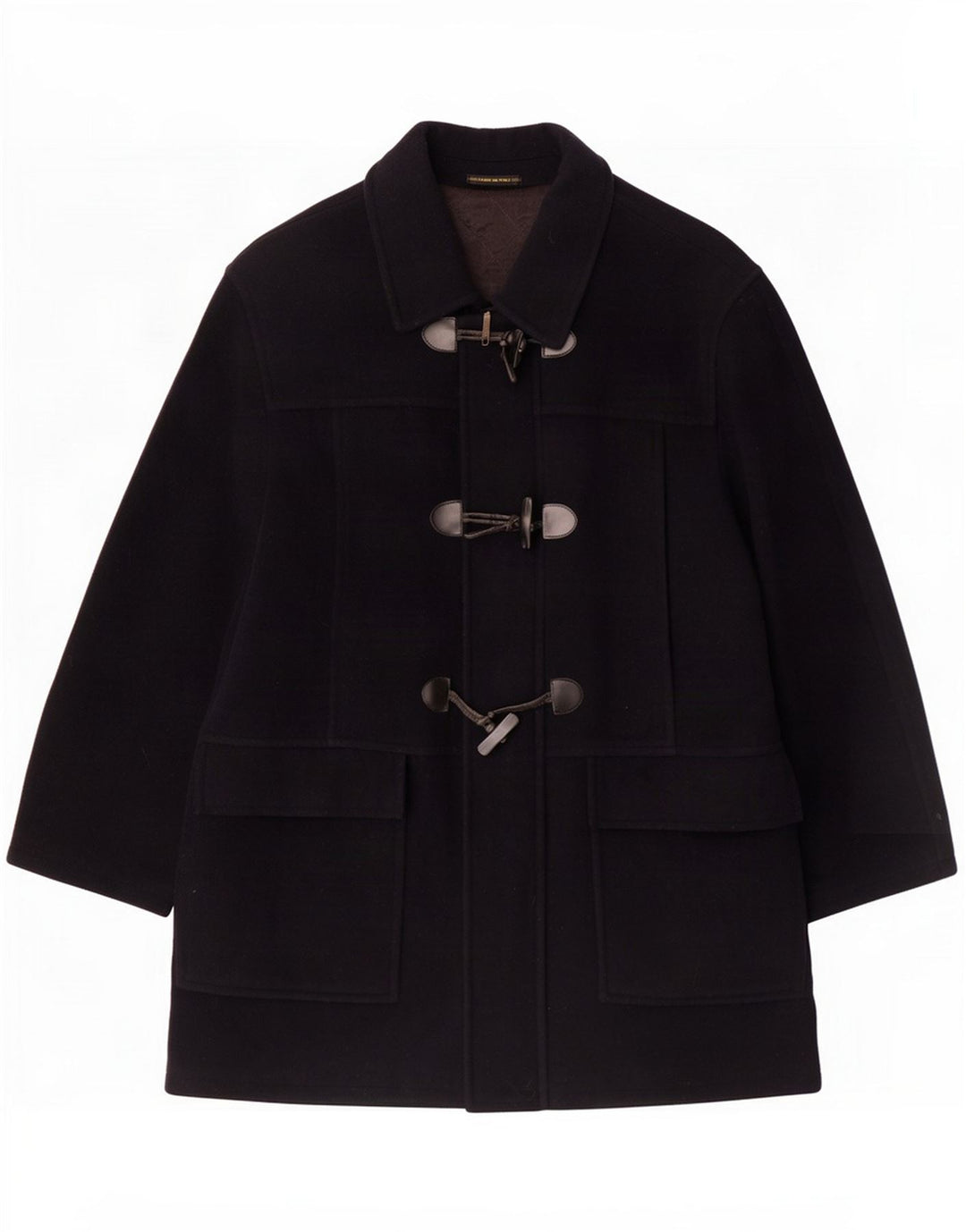 Trenque extragrande vintage para mujer UK 46 Lana azul marino grande