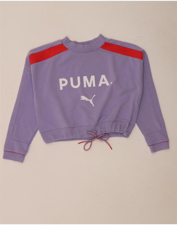 Puma Sudadera con gráfico extragrande para mujer UK 6 XS Púrpura Colorblock