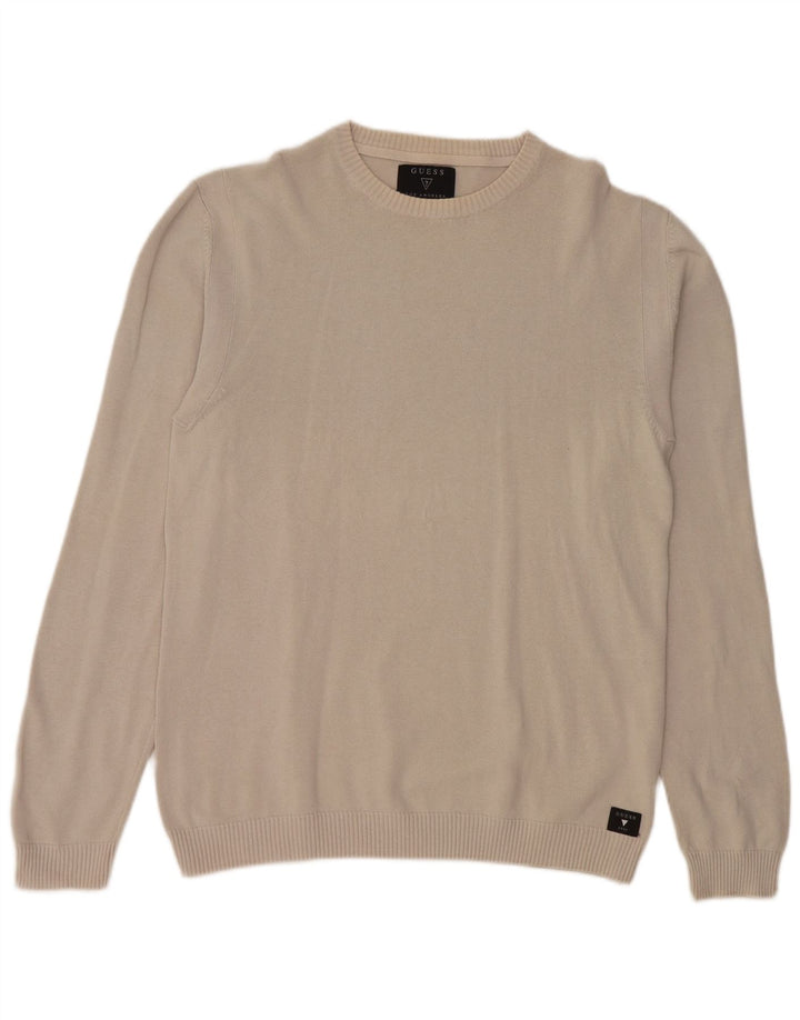 Guess Suéter tipo jersey con cuello barco para mujer Reino Unido 44 Gris grande