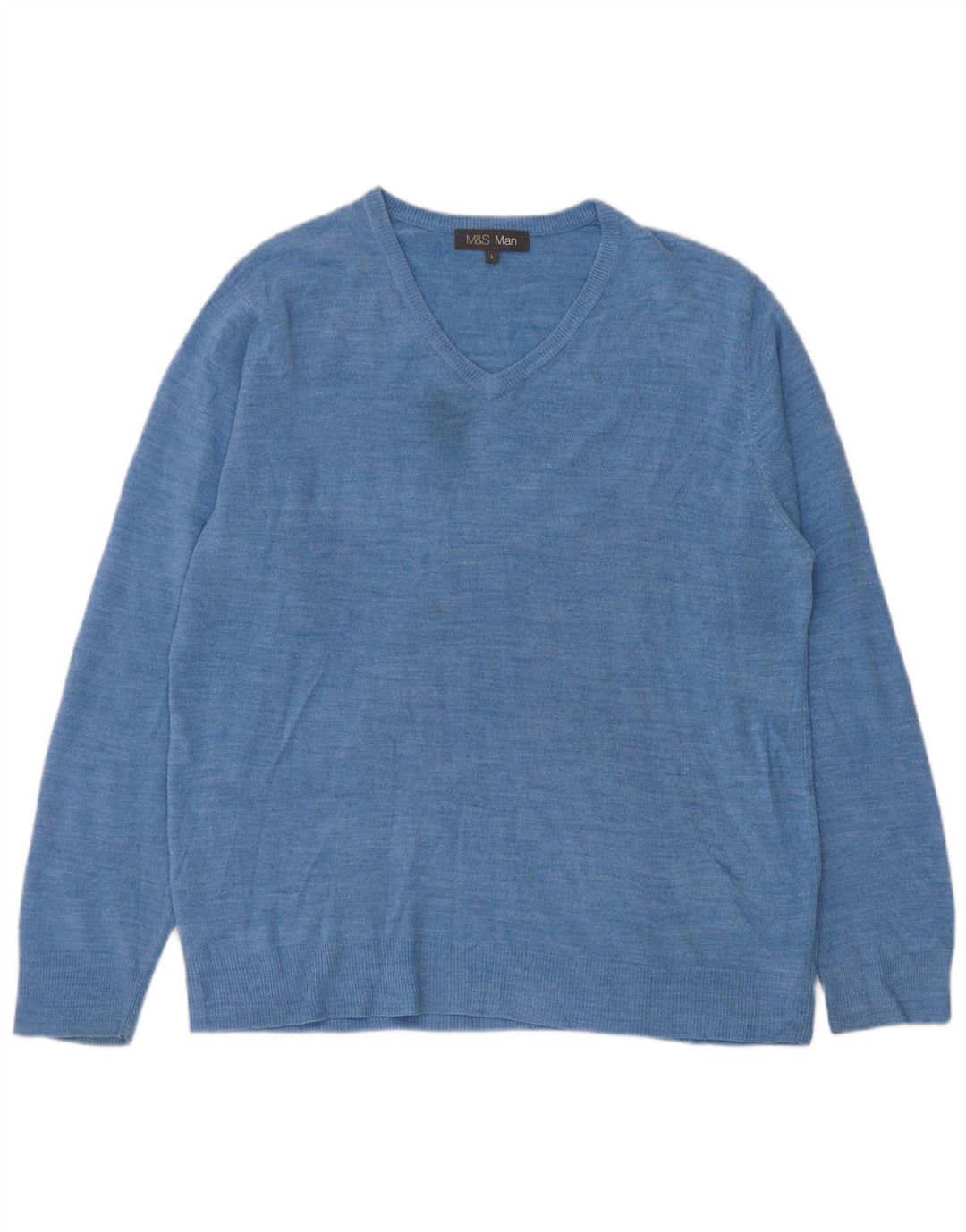 Marks & Spencer Suéter con Cuello en V para Hombre Acrílico Azul Grande