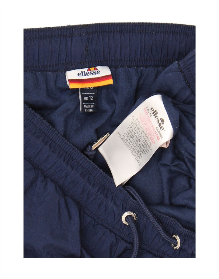 Ellesse Pantalones de chándal para mujer Joggers UK 12 Medium Azul marino Nylon
