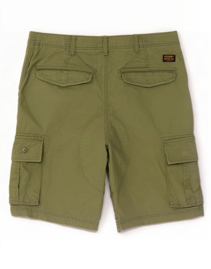 Superdry Shorts Cargo Hombre W32 Algodón Verde Medio