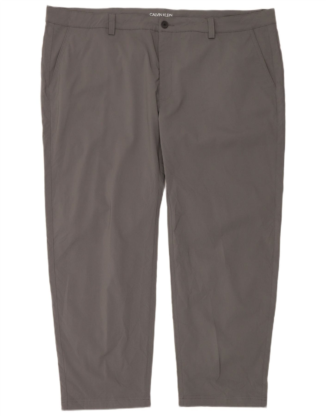 Pantalones chinos rectos de golf para hombre Calvin Klein W46 L29 Poliéster gris