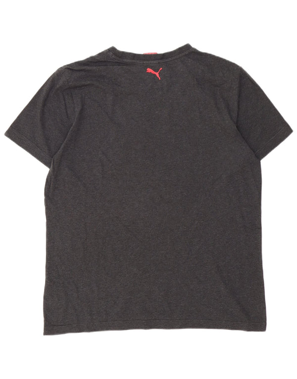 PUMA Camiseta gráfica para hombre Top grande de algodón gris