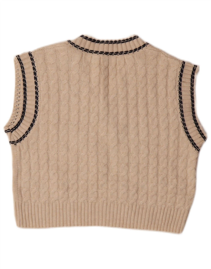 Zara Camiseta Sin Mangas Chaleco Niña 11-12 Años Blanco Roto Poliéster
