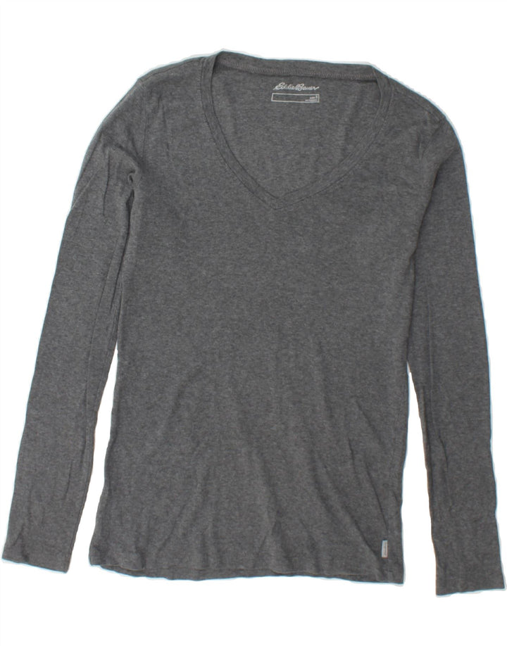 EDDIE BAUER Womens Top Long Sleeve UK 10 Small Grey Vintage Eddie Bauer and Second-Hand Eddie Bauer from Messina Hembry 