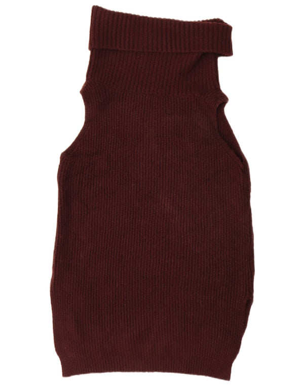 Oasis Camiseta sin mangas de gran tamaño para mujer UK 6 XS Acrílico burdeos