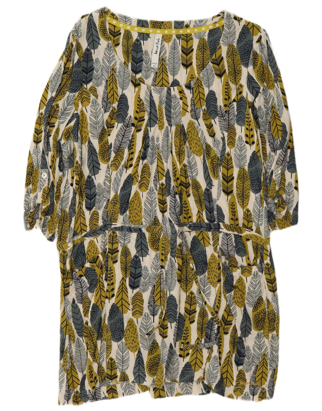 Weird Fish Vestido recto con estampado abstracto para mujer, talla M, multicolor