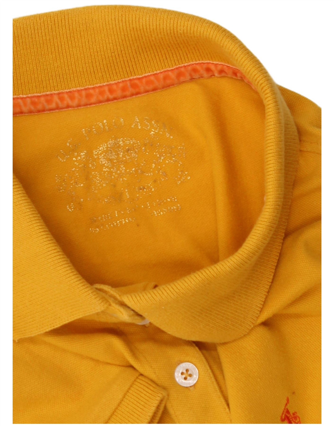 ASSN DE POLO DE EE. UU. Polo para mujer UK 44 Amarillo mediano
