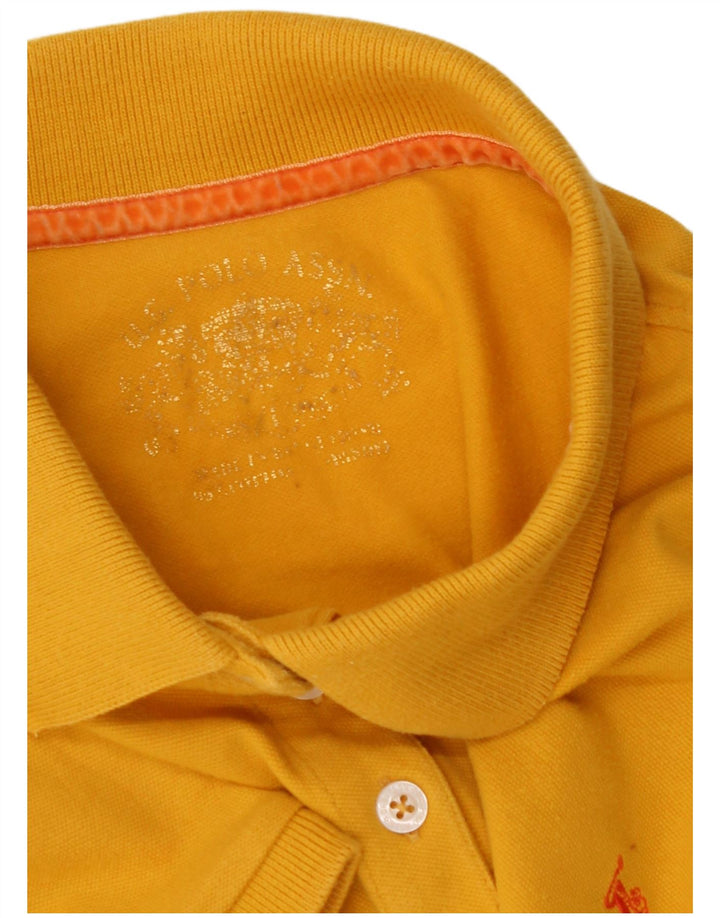 ASSN DE POLO DE EE. UU. Polo para mujer UK 44 Amarillo mediano