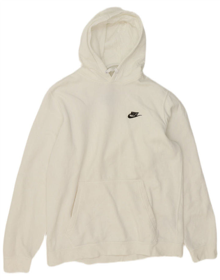 Nike - Sudadera con capucha para hombre, talla grande, algodón blanco