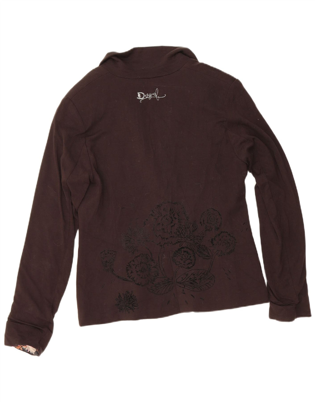 Desigual Chaqueta Blazer De 1 Botón Para Mujer EU 40 Mediana Negro Floral