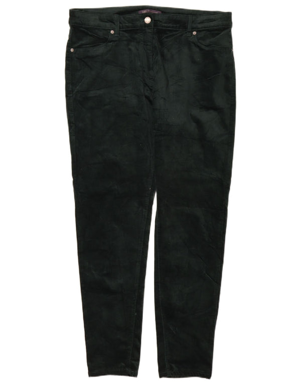 Marks & Spencer Pantalones informales ajustados para mujer UK 40 Large W32 L29 Verde