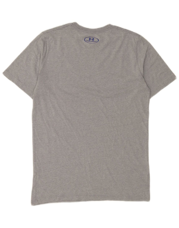 Under Armour Camiseta estampada Heat Gear para hombre Top pequeño de algodón moteado gris