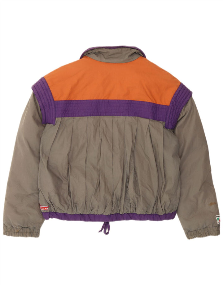 Chaqueta de esquí para mujer Colmar IT 44 Gris medio Colorblock Algodón Retro