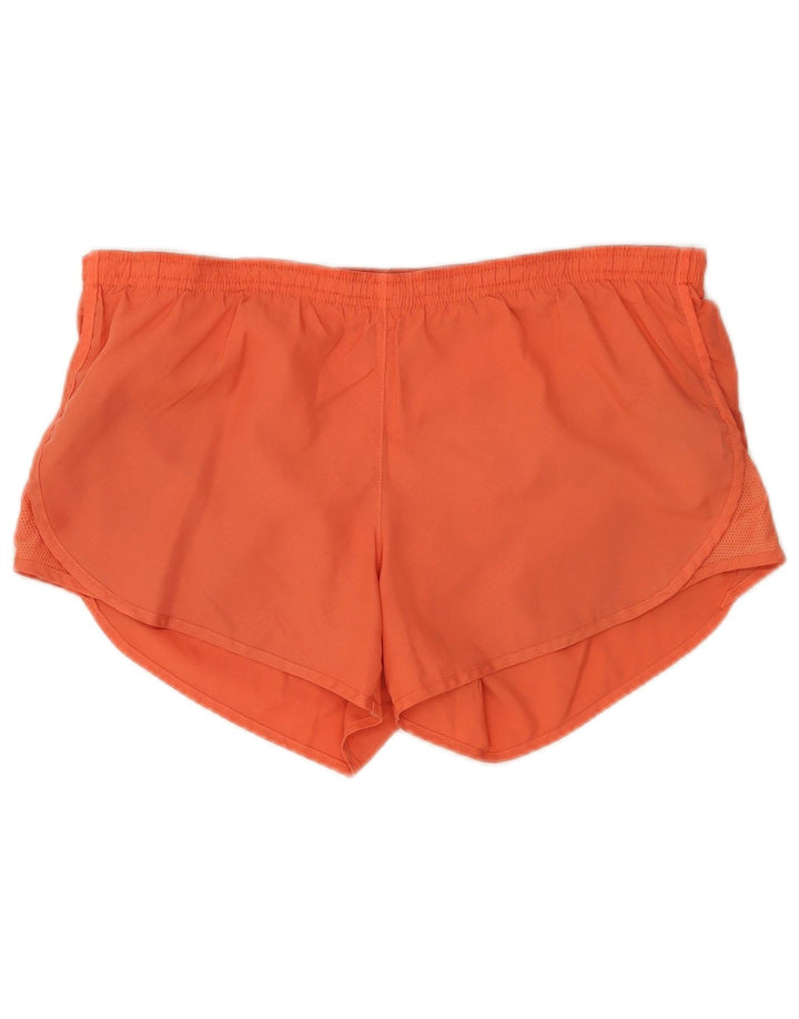 Nike - Pantalones cortos deportivos Dri Fit para mujer, talla 40, poliéster, color naranja medio