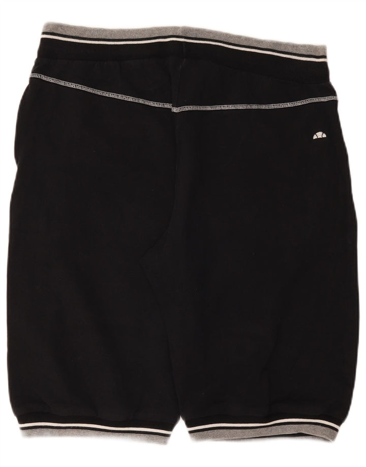 Ellesse - Pantalones cortos deportivos para hombre, talla grande, algodón negro