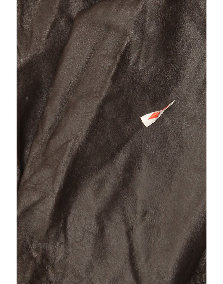 Chaqueta de cuero vintage para hombre IT 48 cuero marrón medio