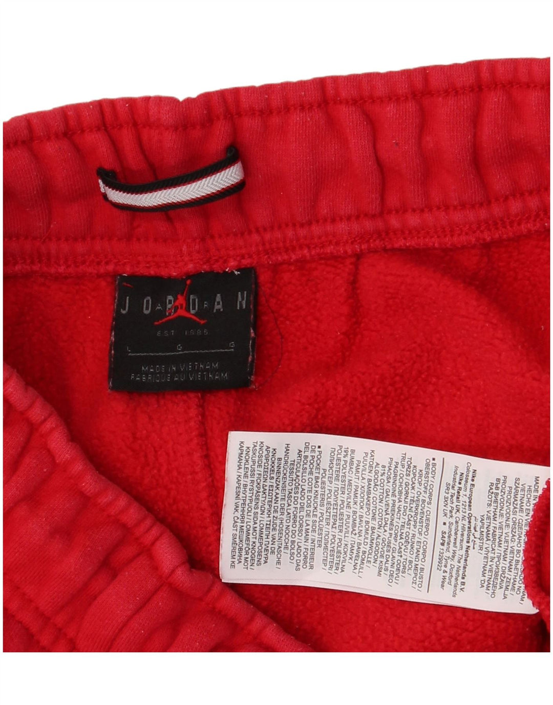 Jordan - Pantalones cortos deportivos para hombre (algodón rojo grande)