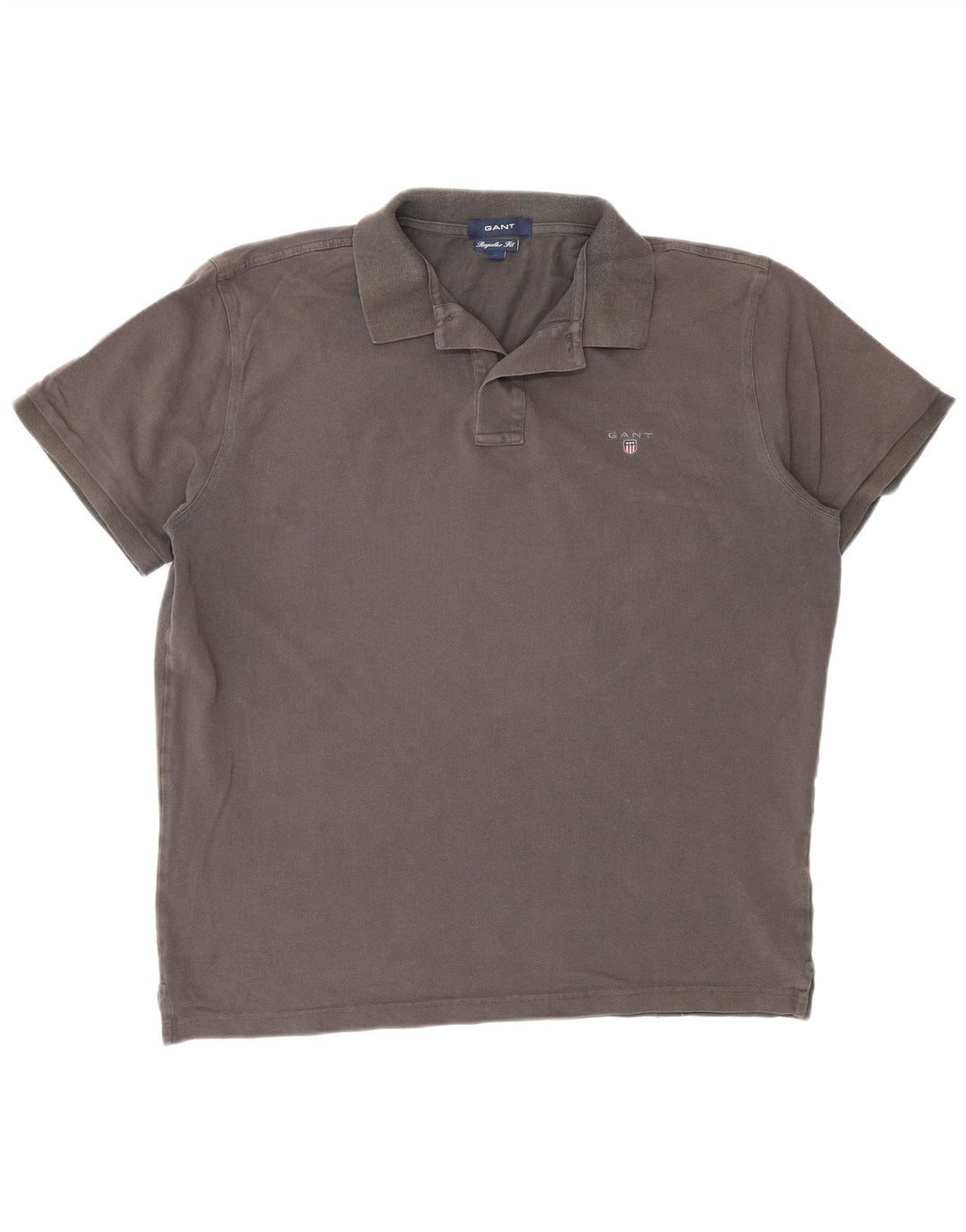 Gant Polo Regular Fit De Algodón Gris Grande Para Hombre