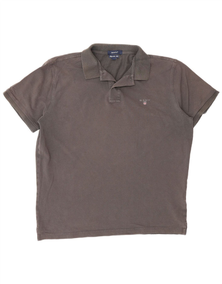 Gant Polo Regular Fit De Algodón Gris Grande Para Hombre
