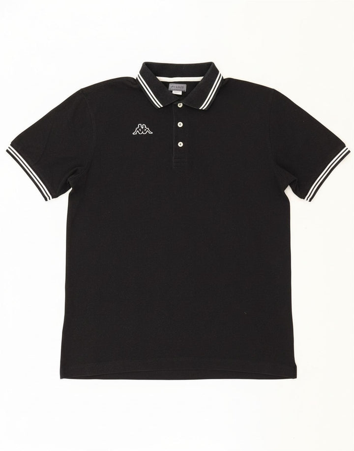 KAPPA Mens Polo Shirt 2XL Black Cotton