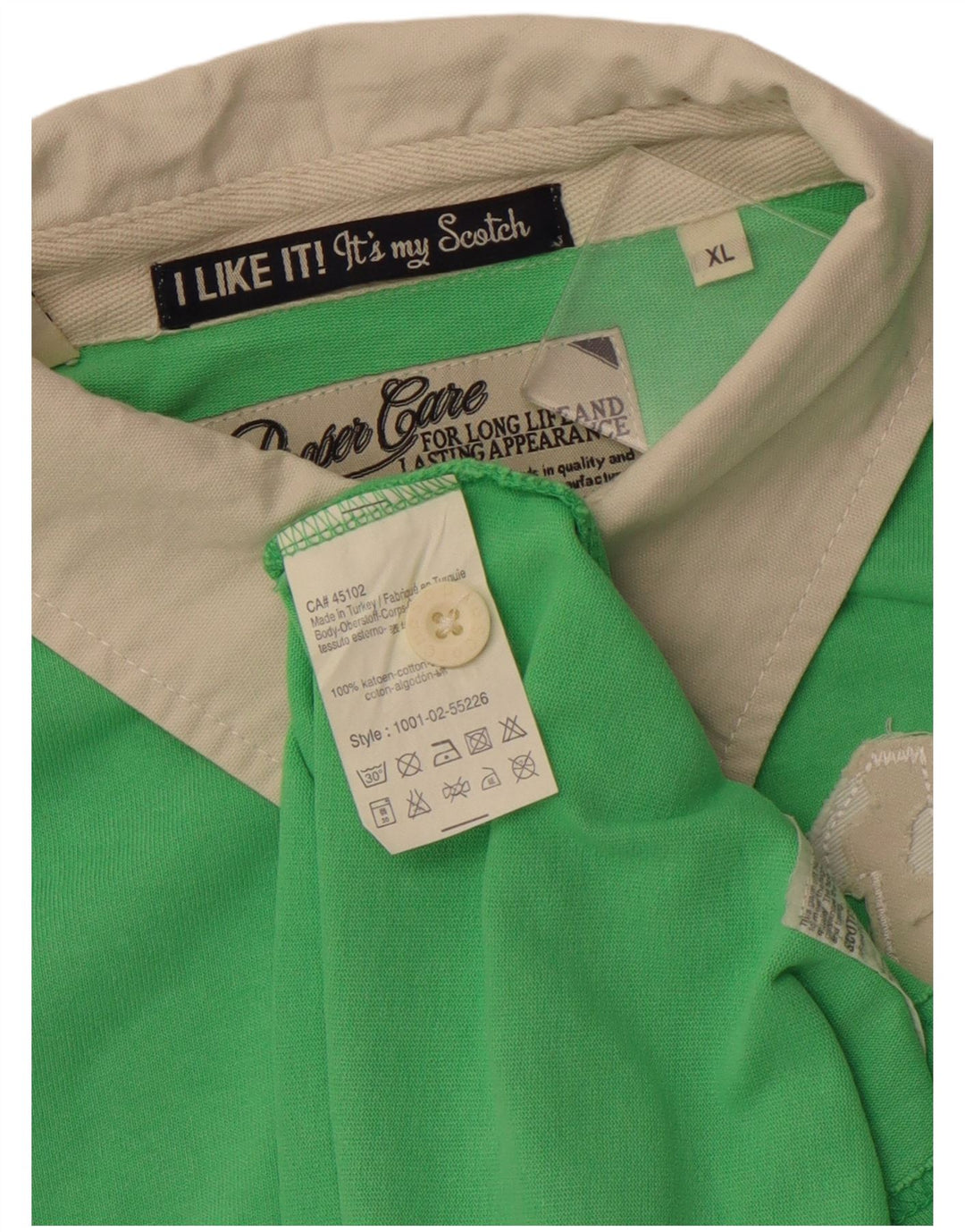 SCOTCH & SODA Polo de rugby gráfico para hombre XL Algodón verde