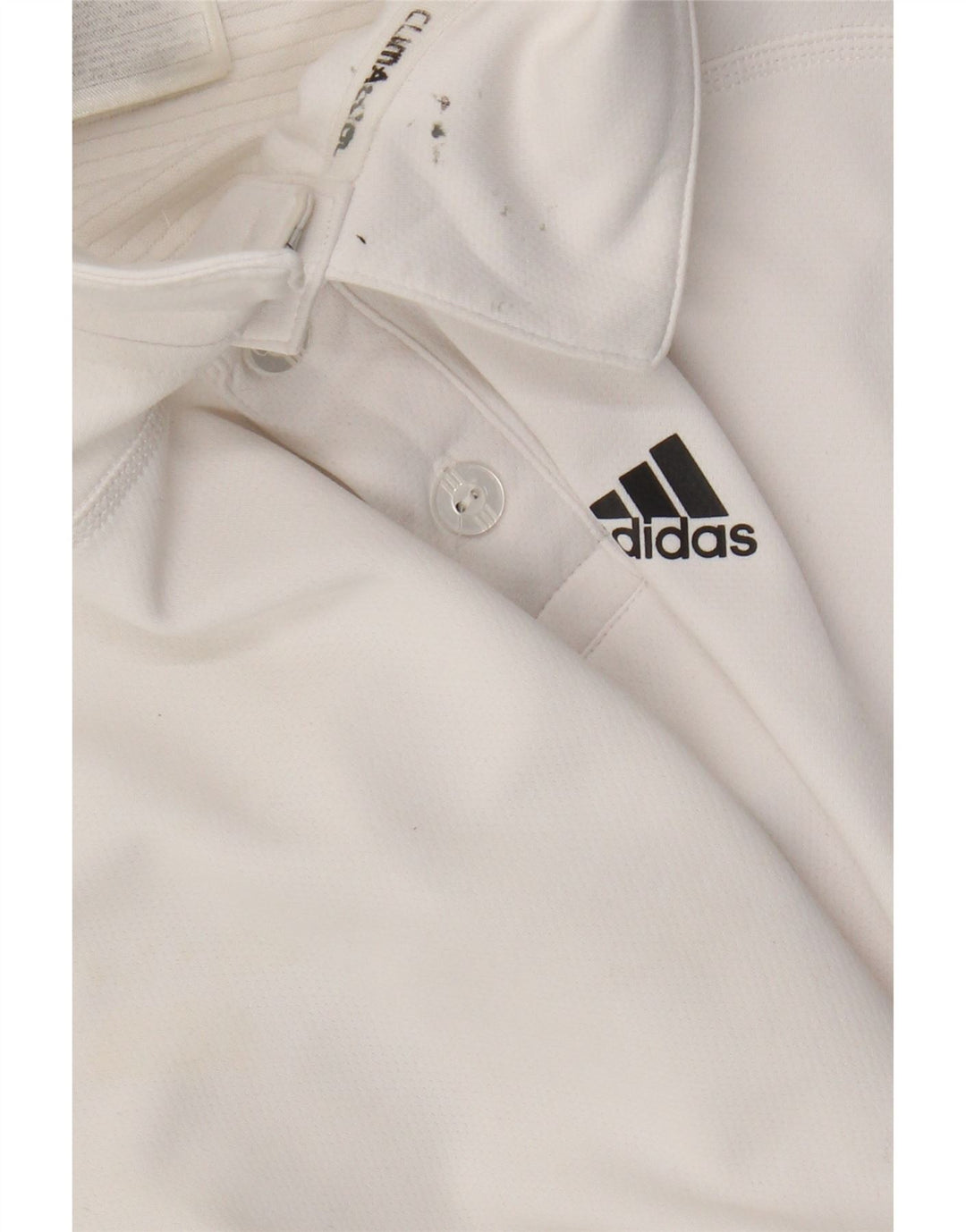 Adidas Mens Climacool Polo Shirt Pequeño Blanco Poliéster