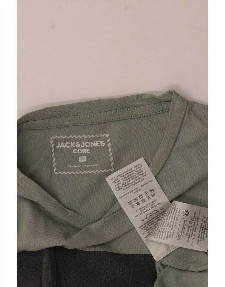 Jack & Jones Hombre Camiseta Gráfica Top Algodón Verde Medio