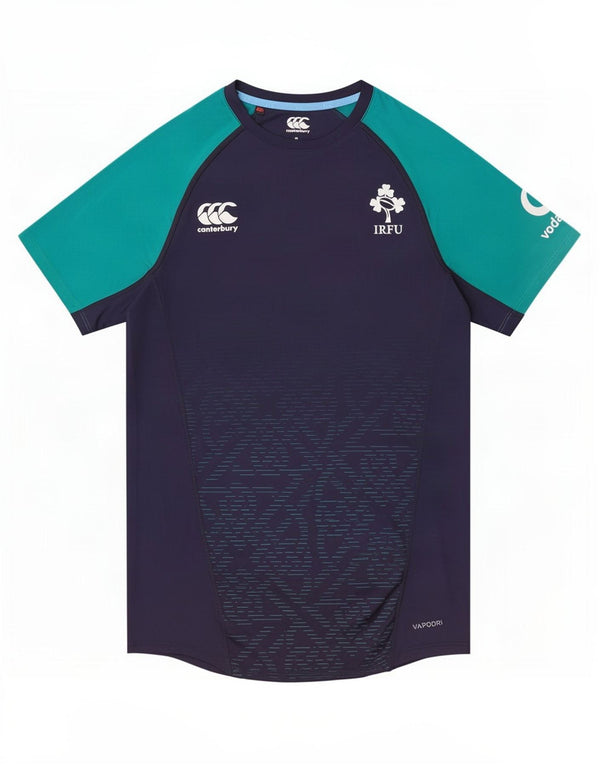 Canterbury Mens IRFU Graphic T-Shirt Top Small Navy Blue Colourblock