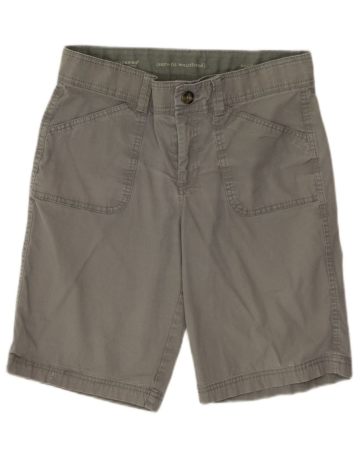 Dockers Bermudas de popelina para mujer US 6 Medium W30 Algodón verde