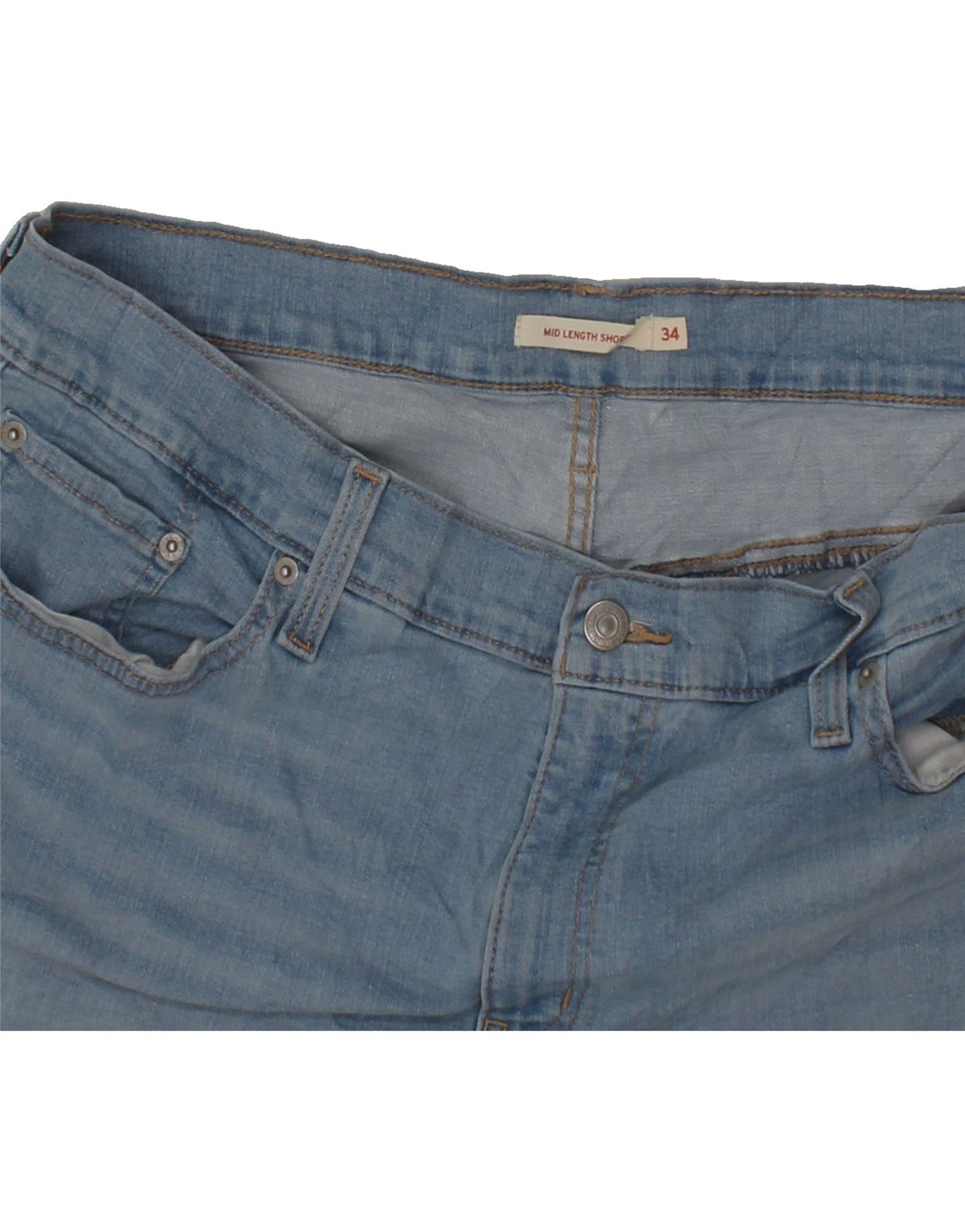 LEVI'S Womens Denim Shorts W34 Large Blue Cotton Vintage Levi's and Second-Hand Levi's from Messina Hembry 