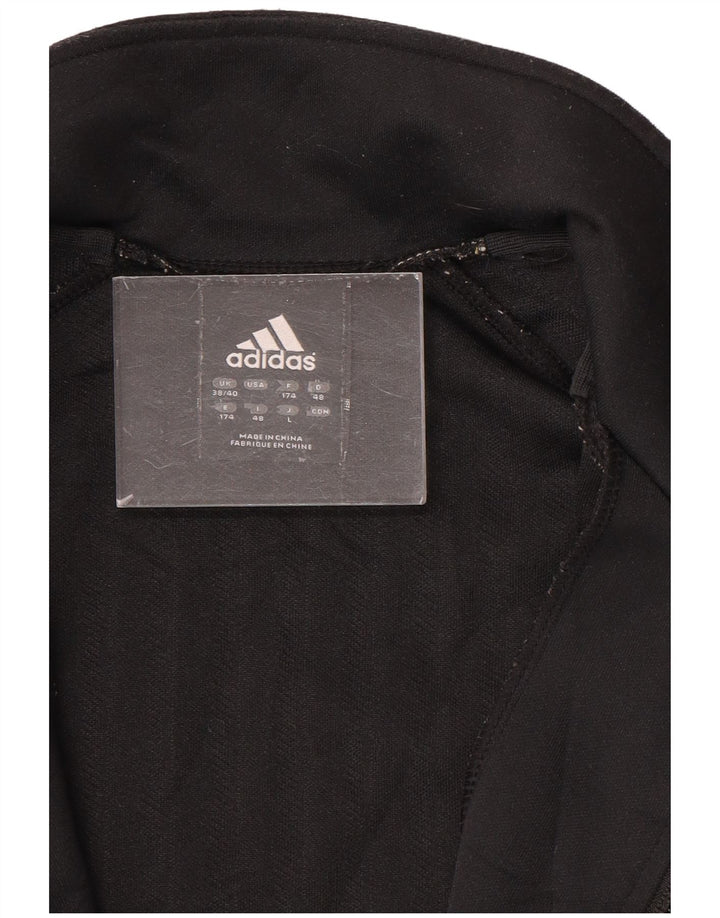 ADIDAS Chaqueta de chándal para hombre Reino Unido 38/40 Mediano Negro Rayas