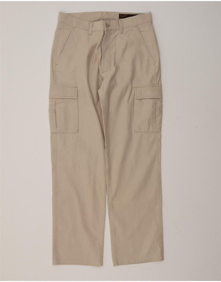 Pantalón Cargo Recto Gas Hombre W34 L32 Algodón Beige