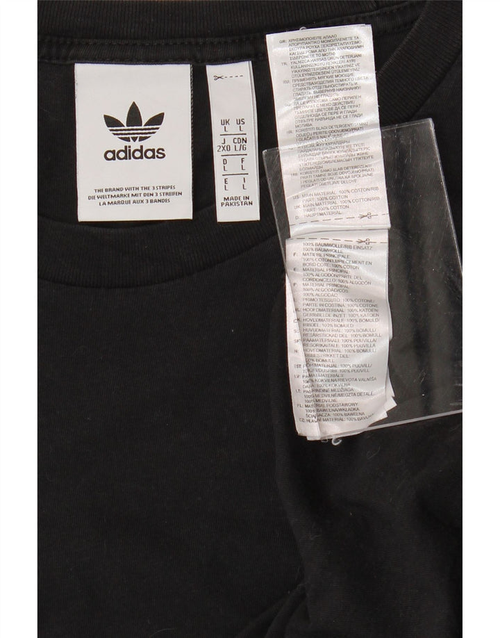 ADIDAS Camiseta Hombre Top Grande Algodón Negro
