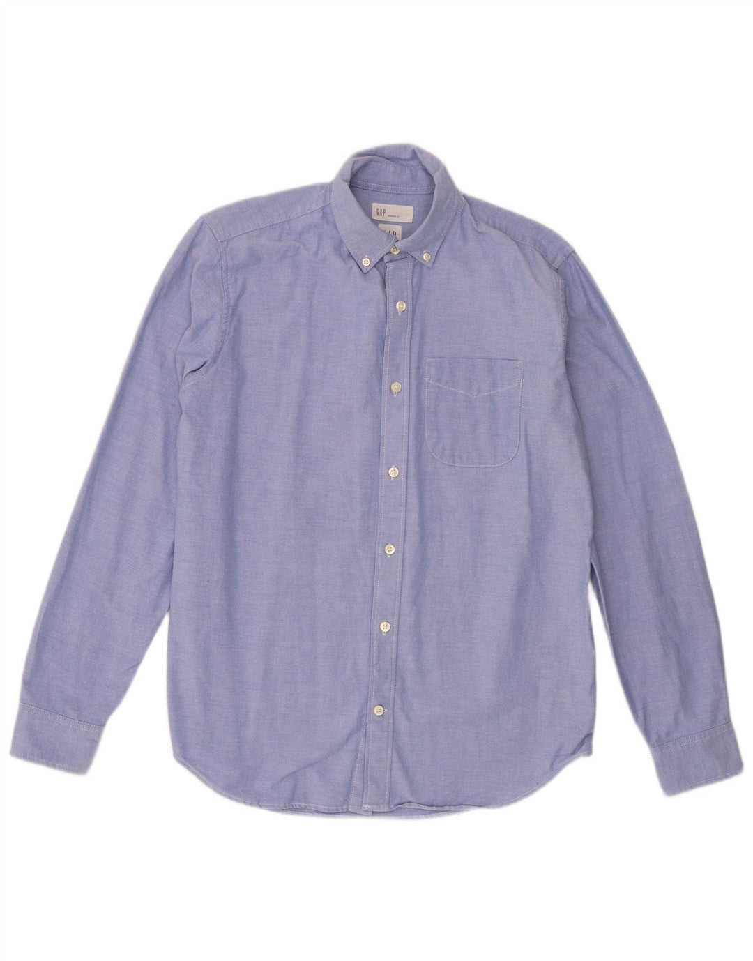Camisa Gap de corte estándar para hombre, talla pequeña, de algodón azul
