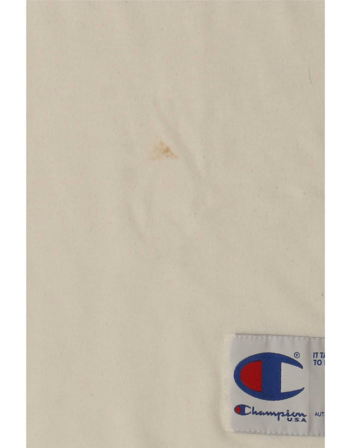 Champion Camiseta Gráfica Gráfica para Hombre Top Algodón Blanco Mediano
