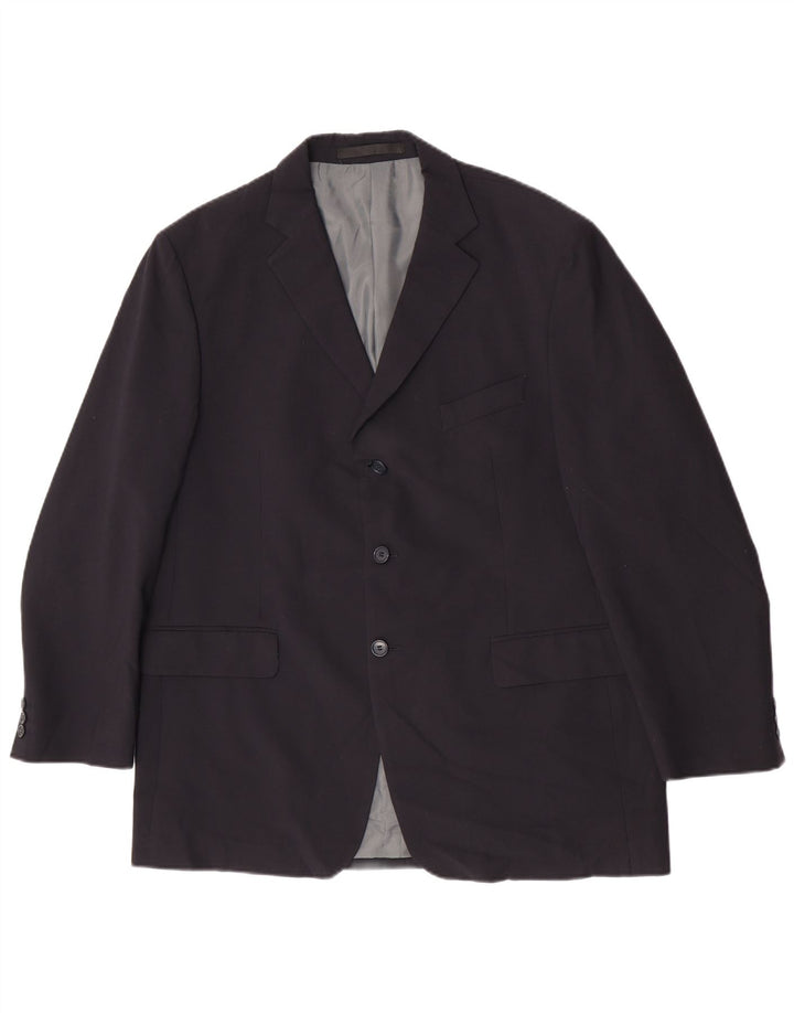 Marks & Spencer Chaqueta tipo blazer de 3 botones para hombre UK 44 2XL Poliéster azul marino