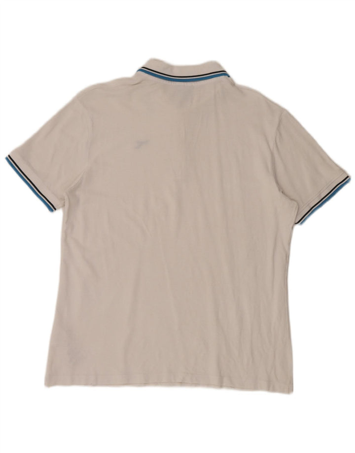 Diadora Polo Hombre Grande Blanco Algodón