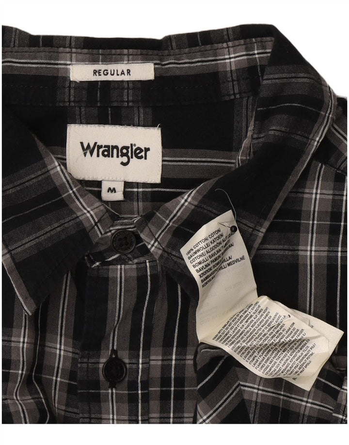 Wrangler Camisa De Franela Regular Fit De Algodón A Cuadros En Negro Medio Para Hombre