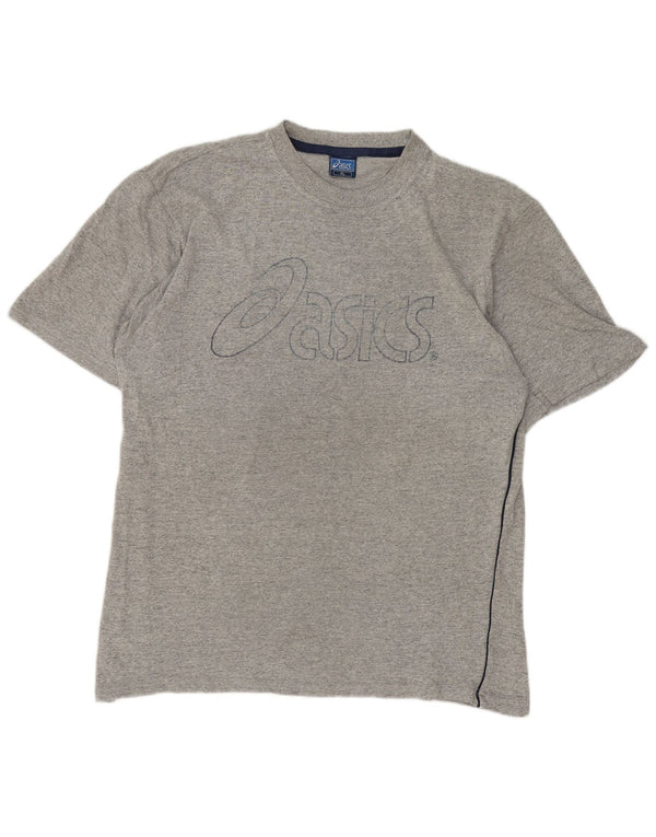 Asics Camiseta gráfica para hombre Top XL Algodón moteado gris