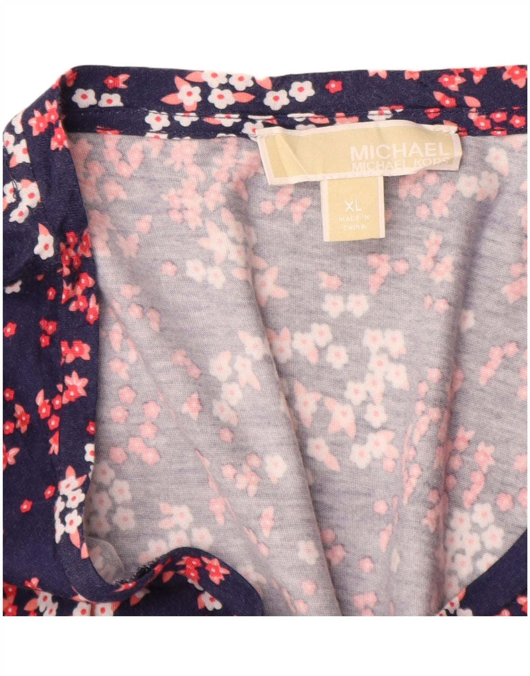 MICHAEL KORS Blusa para Mujer Top UK 40 XL Azul Marino Floral Sintético