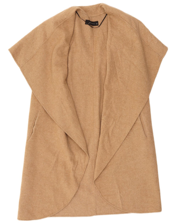 Zara Mujer Suéter Cárdigan Largo Extragrande UK 44 Medio Beige