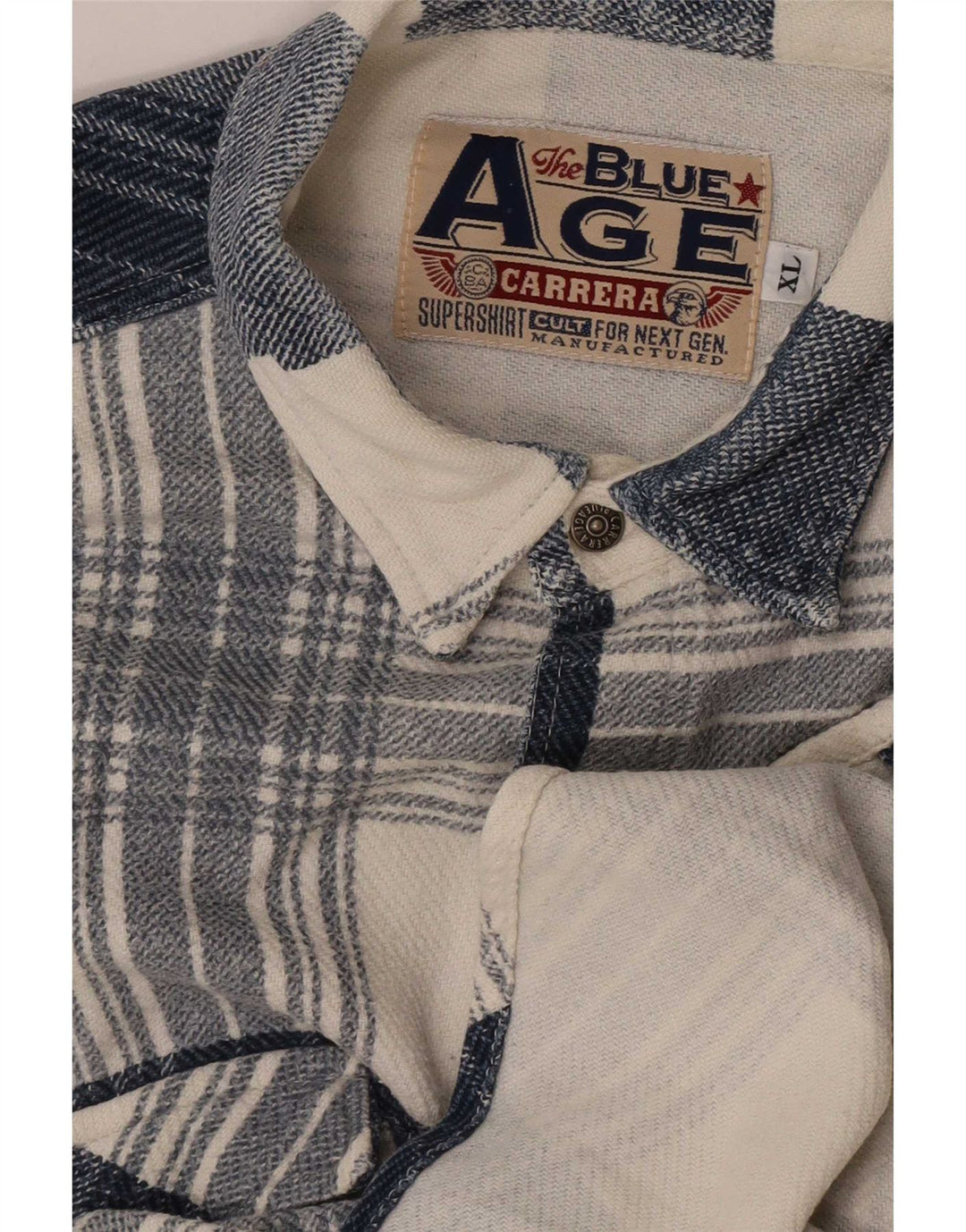 Camisa de franela para hombre Carrera XL Blue Check