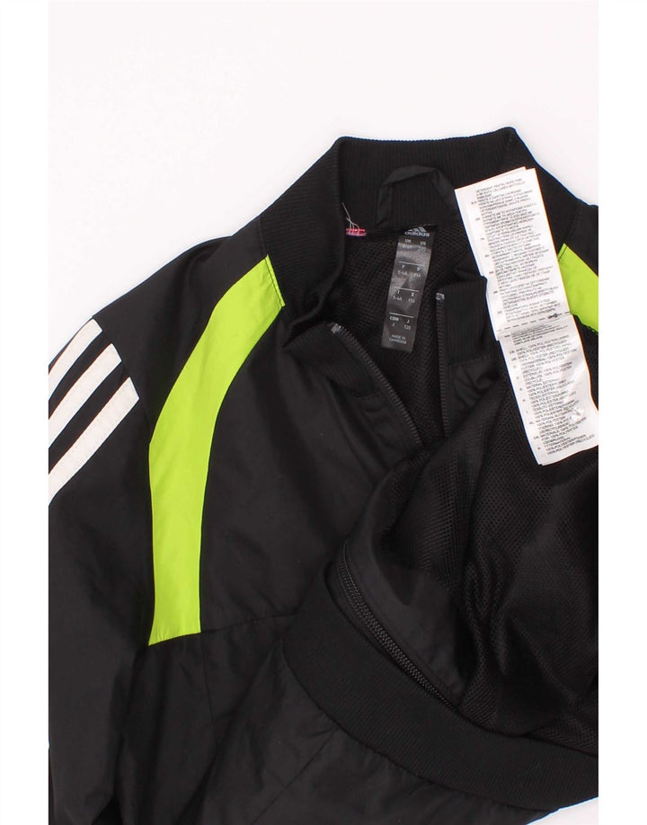 Adidas - Chaqueta de chándal para niño, 5-6 años, color negro, poliéster