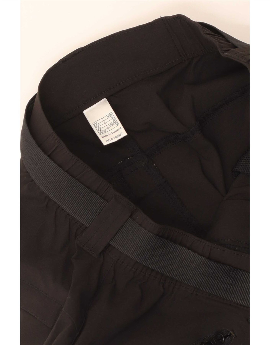 Pantalones cortos cargo vintage para hombre W33 Poliamida negra mediana