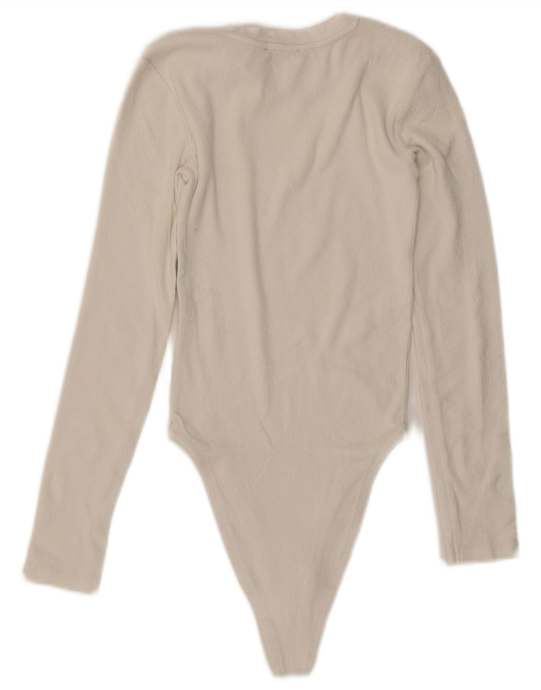 ZARA Body Manga Larga Mujer UK 8 Small Blanco Algodón